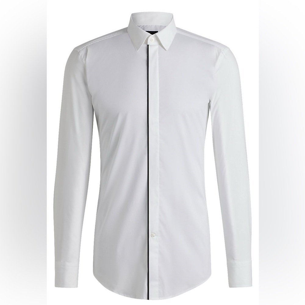 Hugo Boss White Casual Button Down Shirt